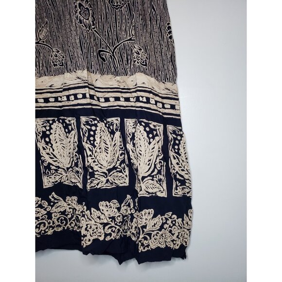 VTG Y2K Nina Piccalino Women S Midi Dress Rayon Floral Summer Spring Back Tie - Picture 3 of 5